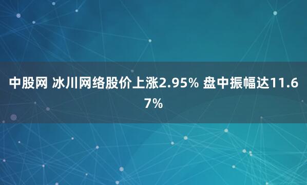 中股网 冰川网络股价上涨2.95% 盘中振幅达11.67%