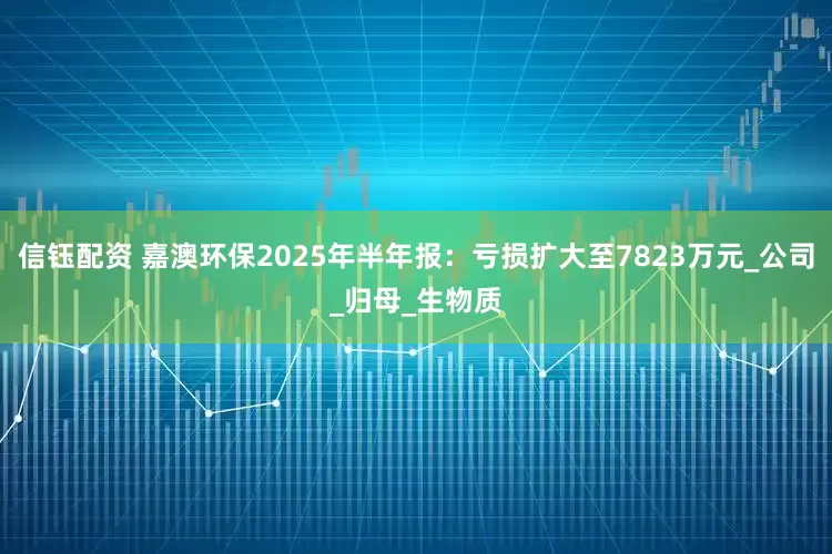 信钰配资 嘉澳环保2025年半年报：亏损扩大至7823万元_公司_归母_生物质